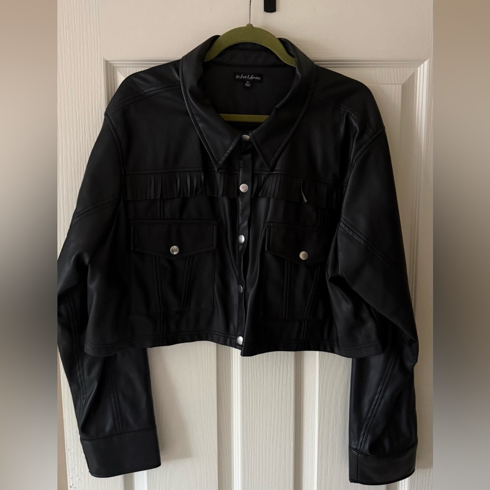 For Love And Lemons Afton Faux  Leather Jacket - Picture 2 of 8